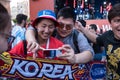 Fans are watching the football match Germany Korea