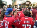 Fans Watching the Game Outside the Capital One Arena