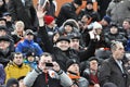 Fans watching the team Shakhtar football match Royalty Free Stock Photo