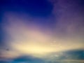 Fantastic abstract blue color of twilight white cloud and sky Royalty Free Stock Photo