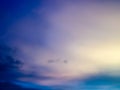 Fantastic abstract blue color of twilight white cloud and sky Royalty Free Stock Photo