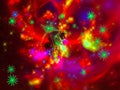Fantastic abstract illustration - blurred fractal background - c