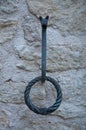 Fantastic ancient handle wrought iron Royalty Free Stock Photo