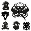 Fantastic animals and monsters vector set