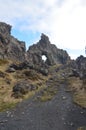 Fantastic Archway Rock Formation Made of Lava Rock