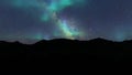 Fantastic aurora mountain Starry night northern Lights polar merry dancers 3d