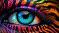 Fantastic and beautiful eye. multicolored skin