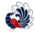 The fantastic bird of Russian ornament