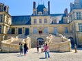 The fantastic castle of Fontainebleau on a sunny day