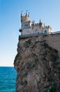 Fantastic castle on a rock Royalty Free Stock Photo