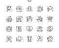 Fantastic characters Well-crafted Pixel Perfect Vector Thin Line Icons 30 2x Grid for Web Graphics and Apps