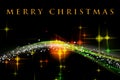 Fantastic Christmas wave design with glowing stars Royalty Free Stock Photo