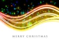 Fantastic Christmas wave design with glowing stars Royalty Free Stock Photo