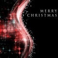 Fantastic Christmas wave design with snowflakes and glowing stars Royalty Free Stock Photo