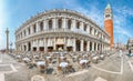 Fantastic cityscape of Venice with San Marco square with Campanile and Biblioteca Nazionale Marciana