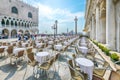 Fantastic cityscape of Venice with San Marco square, Doge\'s Palace ,Column of San Teodoro and Biblioteca Nazionale Marciana