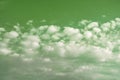 Fantastic cloudy sky with green gradient color, nature abstract background Royalty Free Stock Photo