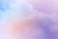 Fantastic cloudy sky with pastel gradient color with grunge paper texture, nature abstract background Royalty Free Stock Photo