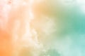 Fantastic cloudy sky with pastel gradient color with grunge texture, nature abstract background