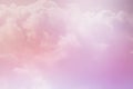 Fantastic cloudy sky with pastel gradient color for nature abstract background