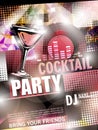 Fantastic cocktail party poster design Royalty Free Stock Photo