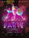 Fantastic cocktail party poster design Royalty Free Stock Photo