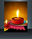 Fantastic colorful diwali diya template