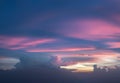 Fantastic colorful sunset sky. Dramatic and wonderful cloud on twilight Royalty Free Stock Photo