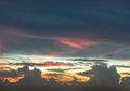 Fantastic colorful sunset sky. Dramatic and wonderful cloud on twilight Royalty Free Stock Photo