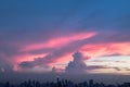 Fantastic colorful sunset sky. Dramatic and wonderful cloud on twilight Royalty Free Stock Photo