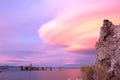 Fantastic colors over Mono Lake with lenticular clouds