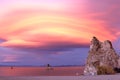 Fantastic colors over Mono Lake with lenticular clouds