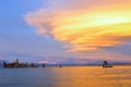 Brilliant sunset at Mono lake, California