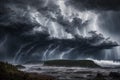 Fantastic dark stormy landscape