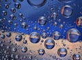 Fantastic drops of water on glass Royalty Free Stock Photo