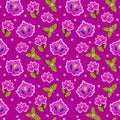 fantastic exotic flowers pink on pink background