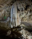 Fantastic extraordinary natural speleothem in big cave in New Athos, Abkhazia