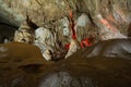 Fantastic extraordinary natural speleothem in big cave in New Athos, Abkhazia