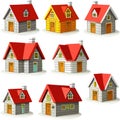 Fantastic fantasy dwarf house village art vector