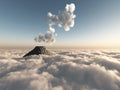 Fantastic flight above clouds Royalty Free Stock Photo