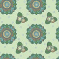 Fantastic flowers. pastel color. vector pattern Royalty Free Stock Photo