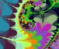 Fantastic fractal spiral in delicate colours