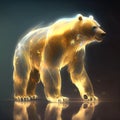 a translucent golden bear