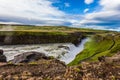 Fantastic Golden Waterfall Gulfoss