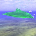 Fantastic green dolphin