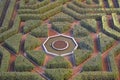 Garden with triangular spaces Royalty Free Stock Photo