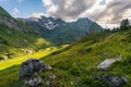 Fantastic hike in the beautiful Lechquellen Mountains Royalty Free Stock Photo
