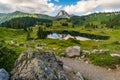 Fantastic hike in the beautiful Lechquellen Mountains Royalty Free Stock Photo