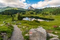 Fantastic hike in the beautiful Lechquellen Mountains Royalty Free Stock Photo