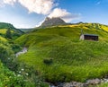 Fantastic hike in the beautiful Lechquellen Mountains Royalty Free Stock Photo